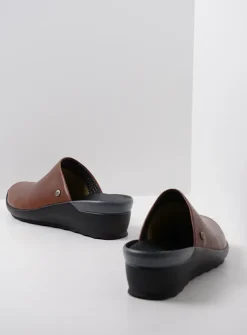 Wolky Go - cognac leer<DAMES Slippers|Klompen