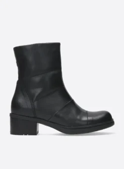 Wolky Hinton - zwart leer<DAMES Halfhoge Laarzen|Herfst/Winter