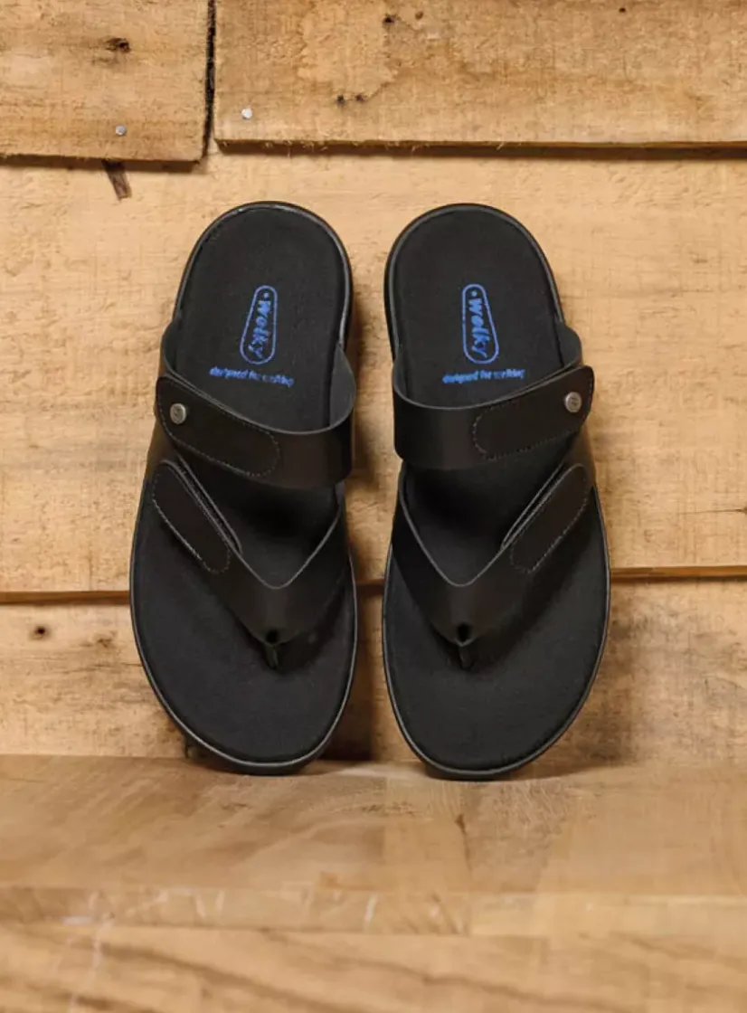 Wolky Hobie - zwart biocare<DAMES Slippers