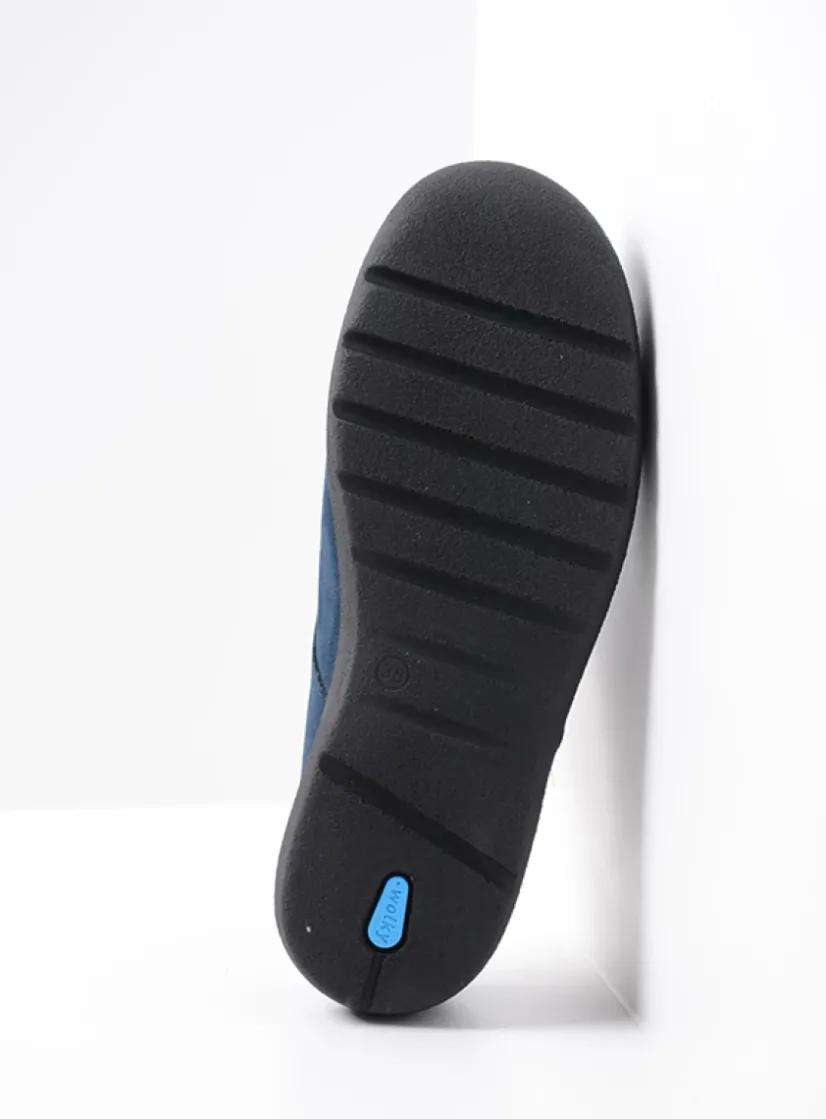 Wolky Holland DB - blauw nubuck<DAMES Slippers|Klompen