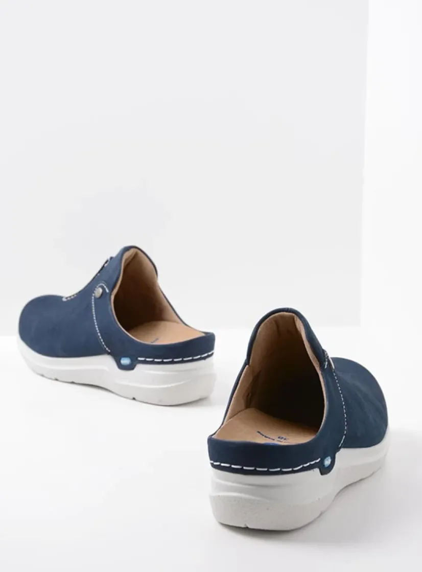 Wolky Holland DB - denim nubuck<DAMES Slippers|Klompen