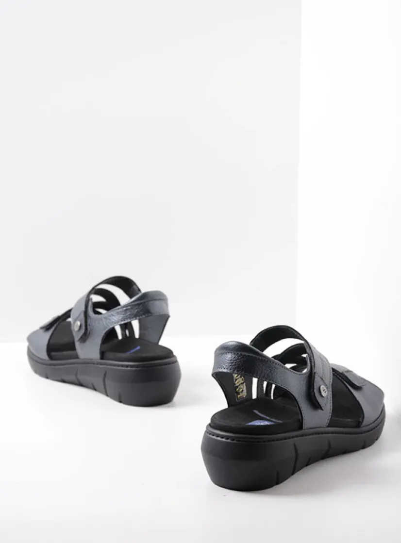 Wolky Ikaria - antraciet leer<DAMES Sandalen