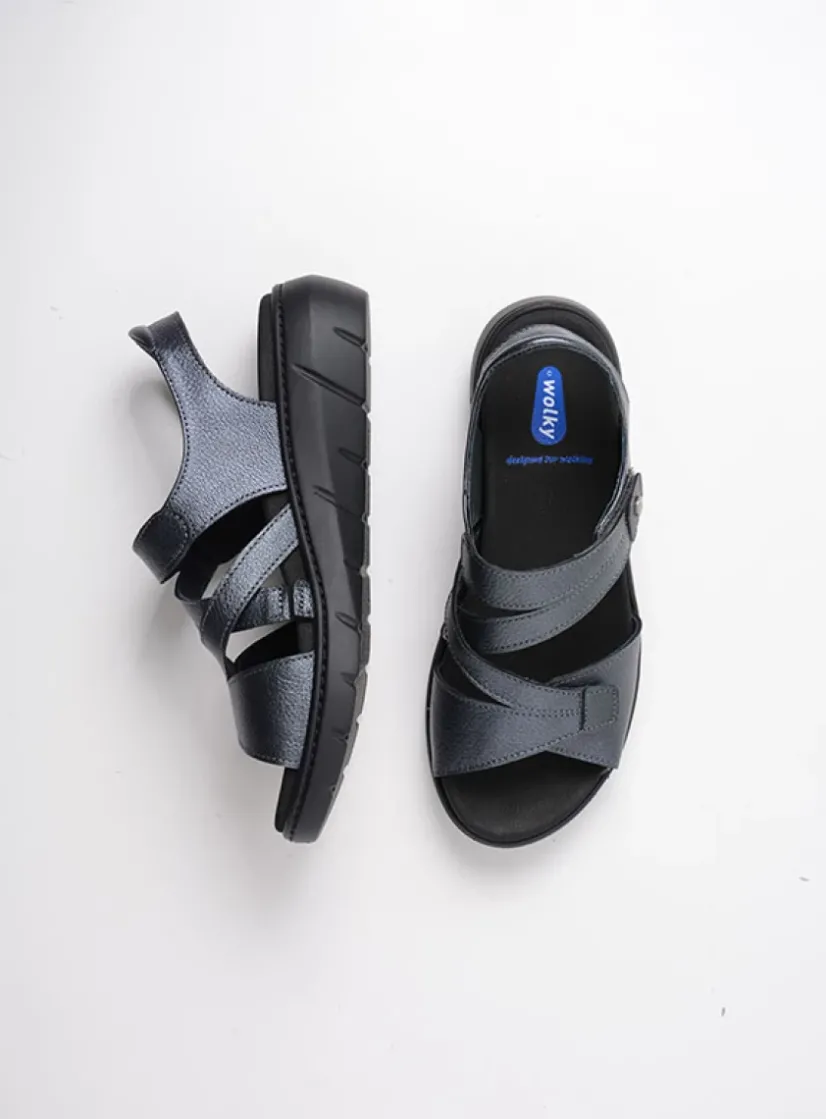 Wolky Ikaria - antraciet leer<DAMES Sandalen