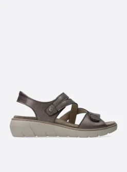 Wolky Ikaria - brons leer<DAMES Sandalen