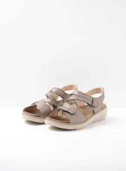 Wolky Ikaria - brons leer<DAMES Sandalen