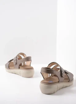 Wolky Ikaria - brons leer<DAMES Sandalen