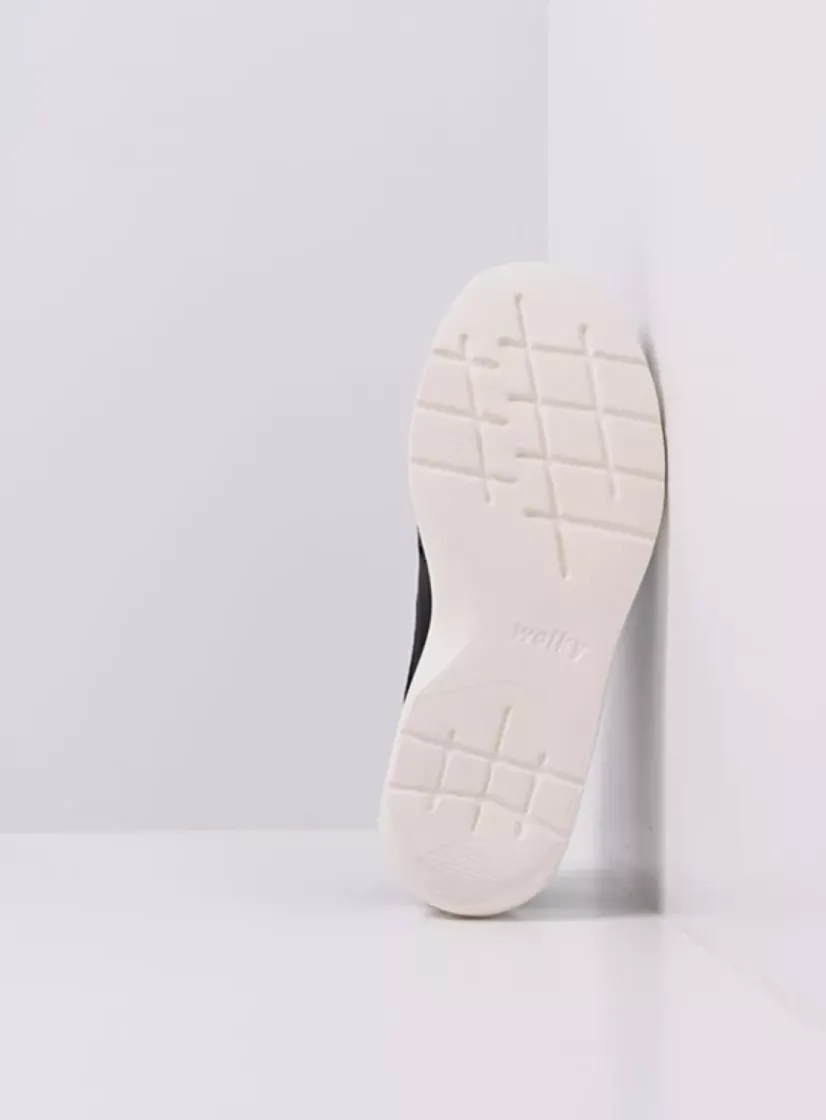 Wolky Impact S2F - zwart combi stretch leer<DAMES Lage Veterschoenen|Sneakers