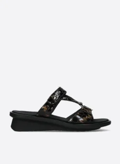 Wolky Isa - brons croco lakleer<DAMES Slippers