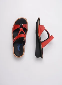 Wolky Isa - rood leer<DAMES Slippers