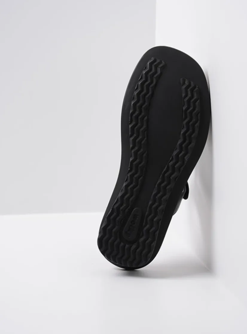 Wolky Isa - rood leer<DAMES Slippers