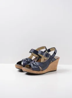 Wolky Ixia 2 - blauw leer<DAMES Sandalen