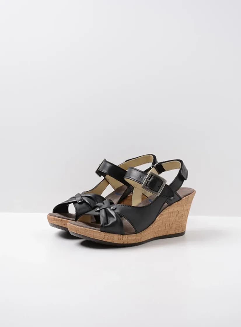 Wolky Ixia 2 - zwart leer<DAMES Sandalen