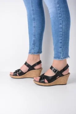Wolky Ixia 2 - zwart leer<DAMES Sandalen