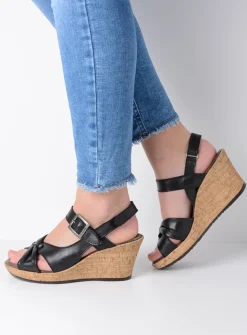Wolky Ixia 2 - zwart leer<DAMES Sandalen