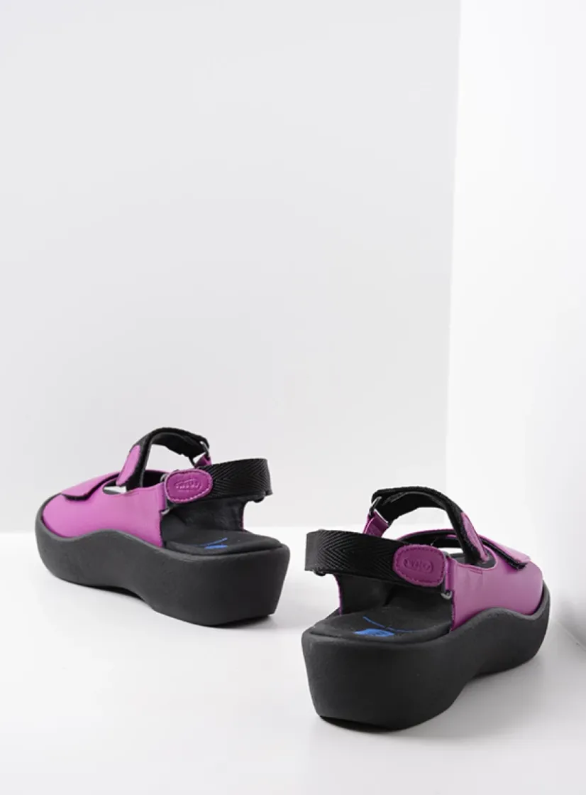 Wolky Jewel - fuchsia leer<DAMES Sandalen