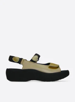 Wolky Jewel - goud leer<DAMES Sandalen