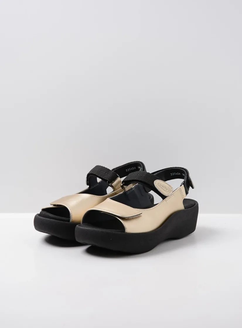 Wolky Jewel - goud leer<DAMES Sandalen