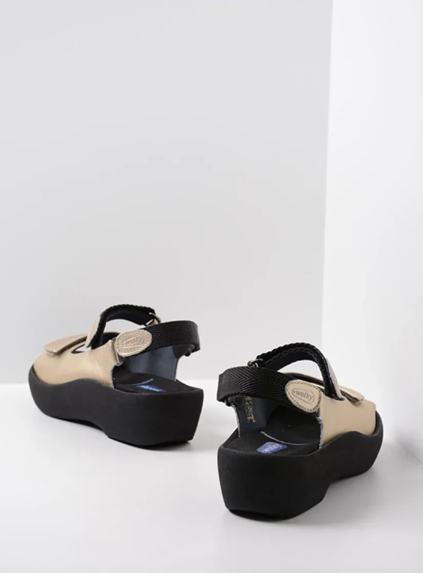 Wolky Jewel - goud leer<DAMES Sandalen