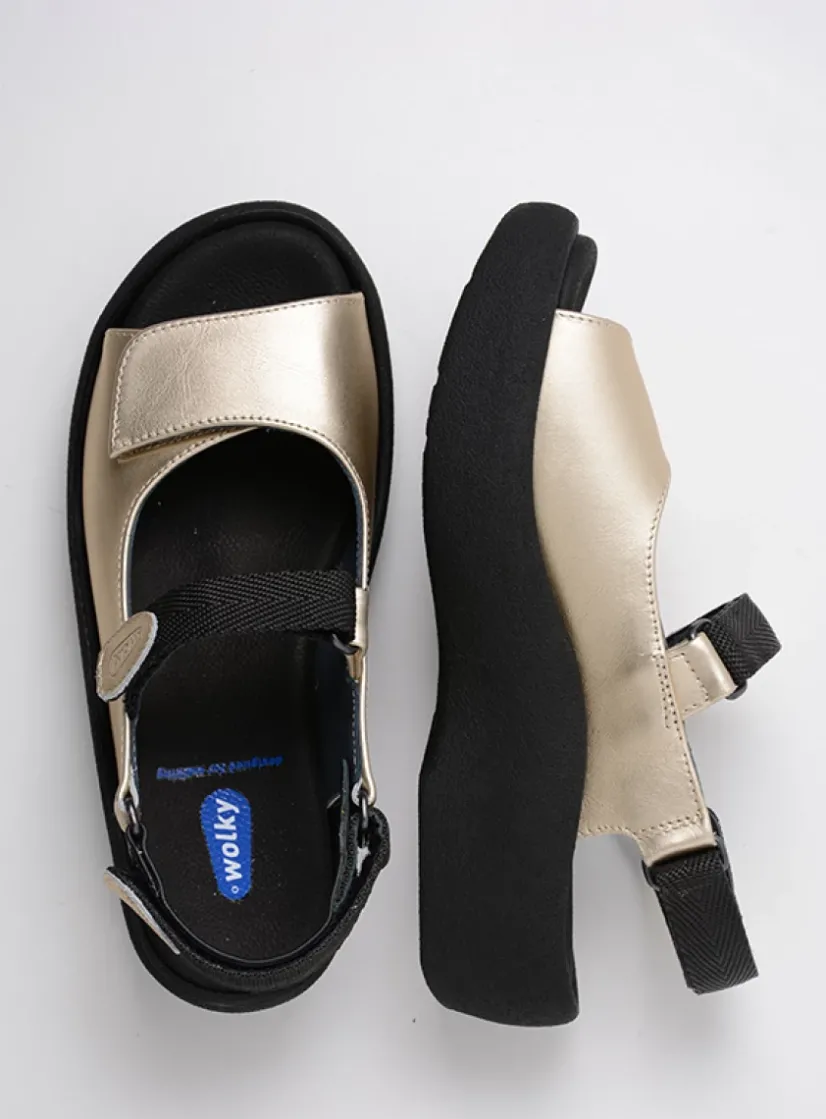 Wolky Jewel - goud leer<DAMES Sandalen
