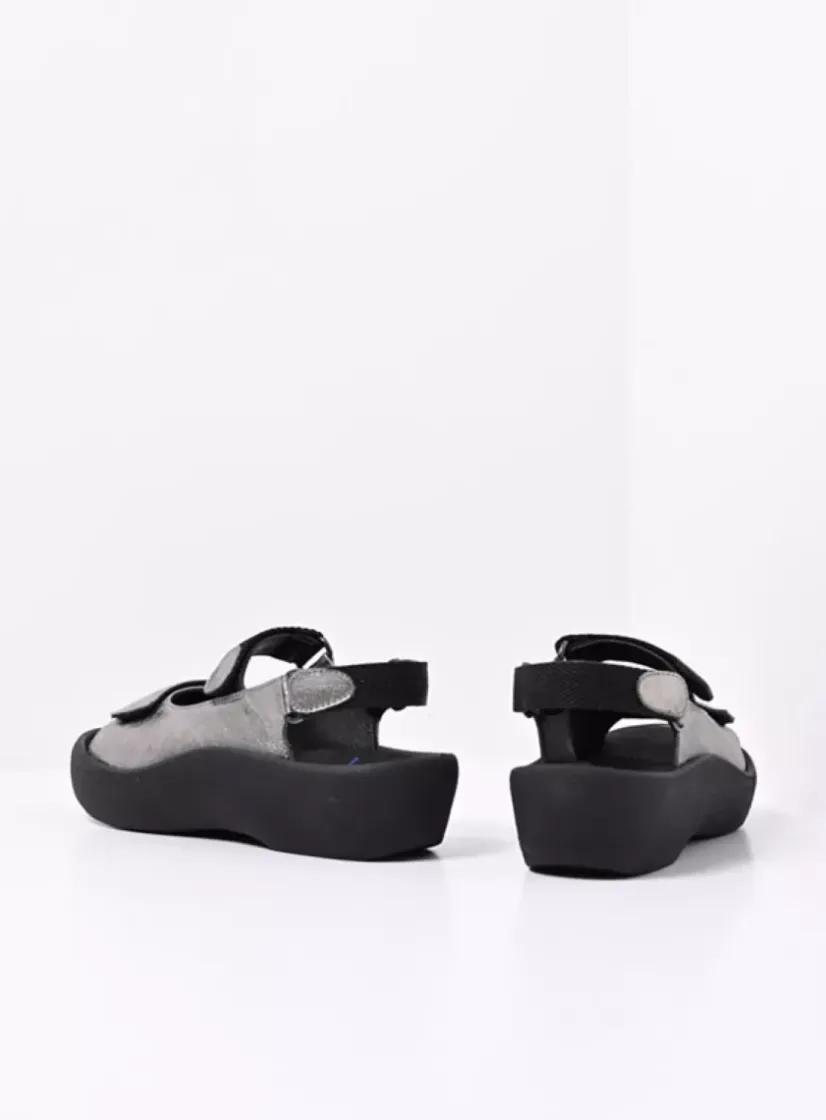 Wolky Jewel - grijs metallic nubuck<DAMES Sandalen