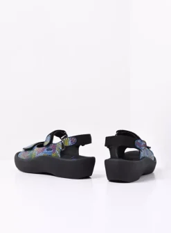 Wolky Jewel - jeansblauw/multi leer<DAMES Sandalen