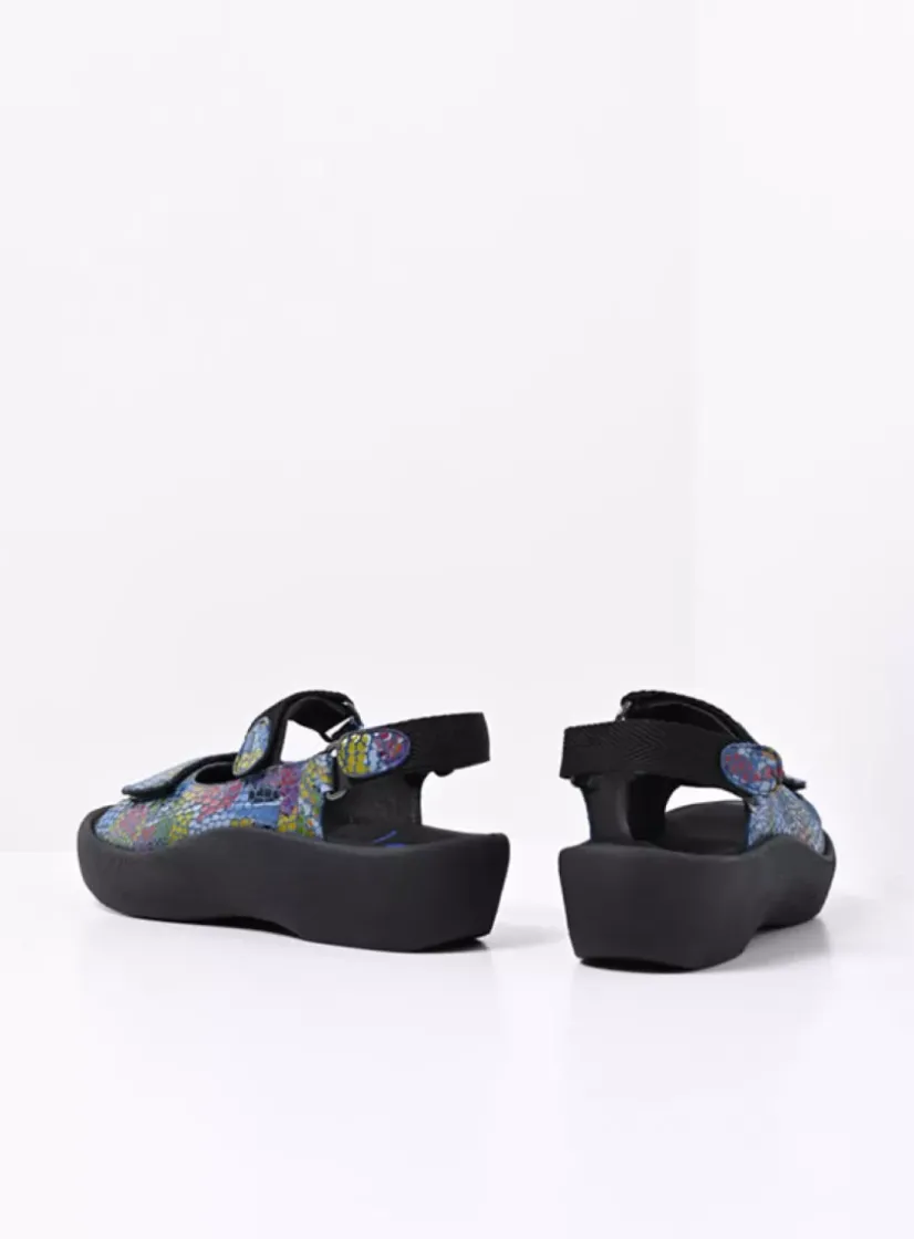 Wolky Jewel - jeansblauw/multi leer<DAMES Sandalen