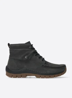 Wolky Jump - asfalt nubuck<DAMES Hoge Veterschoenen|Herfst/Winter