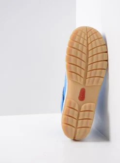 Wolky Jump Summer - hemelsblauw nubuck<DAMES Hoge Veterschoenen