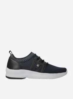 Wolky Kalona - blauw 3D knitting<DAMES Lage Veterschoenen
