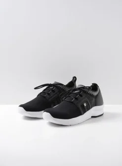 Wolky Kalona - zwart 3D knitting<DAMES Lage Veterschoenen