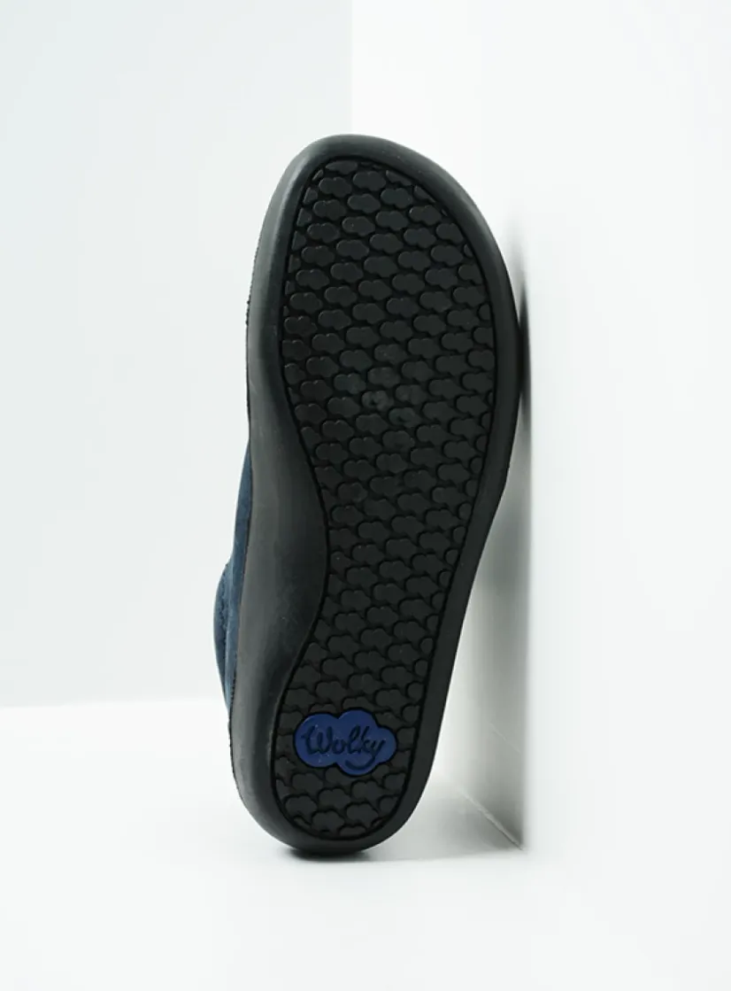 Wolky Kansas Lady XW - blauw nubuck<DAMES Hoge Veterschoenen|Herfst/Winter