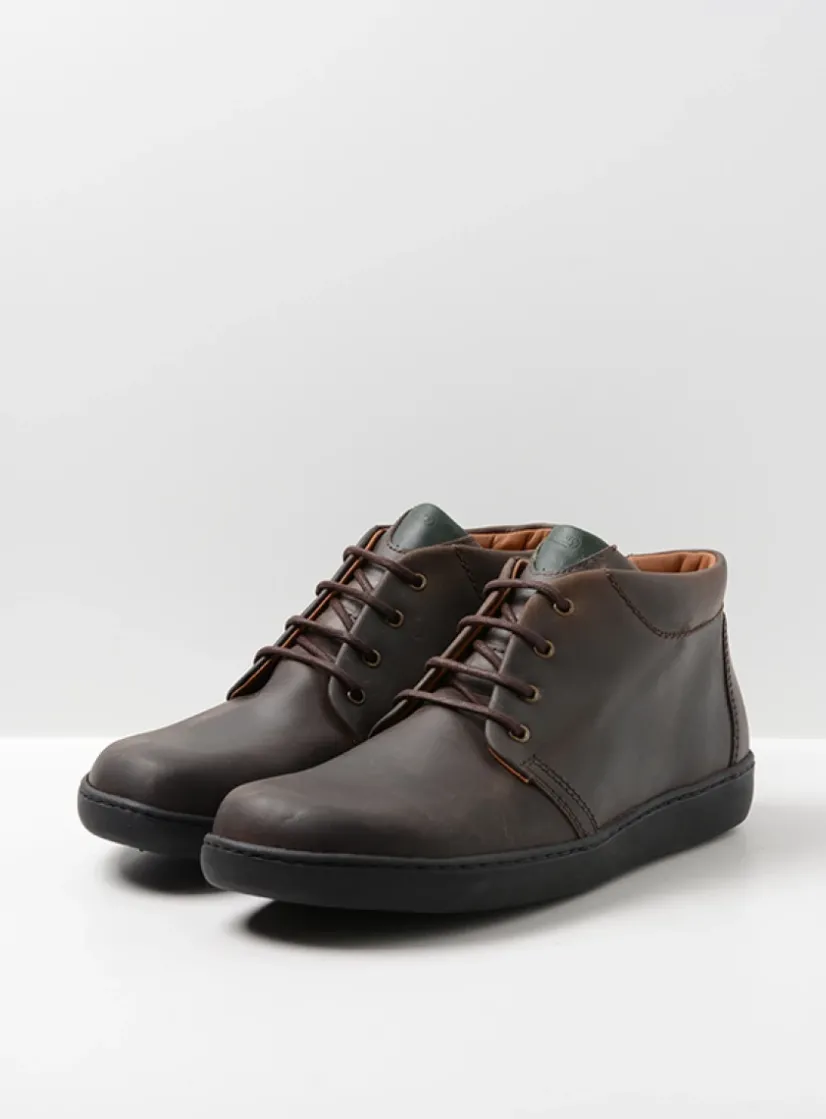 Wolky Kansas Men - bruin leer<Heren Veterschoenen Heren|Nette Schoenen Heren