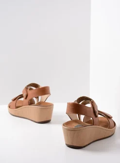 Wolky La Jolla - cognac leer<DAMES Sandalen