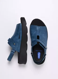 Wolky Laprida - blauw effectleer<DAMES Sandalen