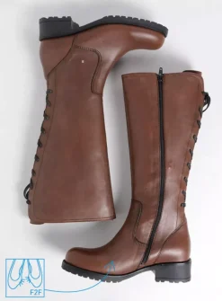 Wolky Lascana F2F - cognac leer<DAMES Lange Laarzen|Herfst/Winter