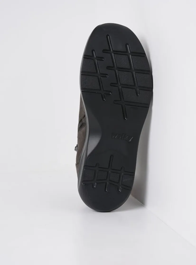 Wolky Lima - asfalt nubuck<DAMES Hoge Veterschoenen|Wandelschoenen