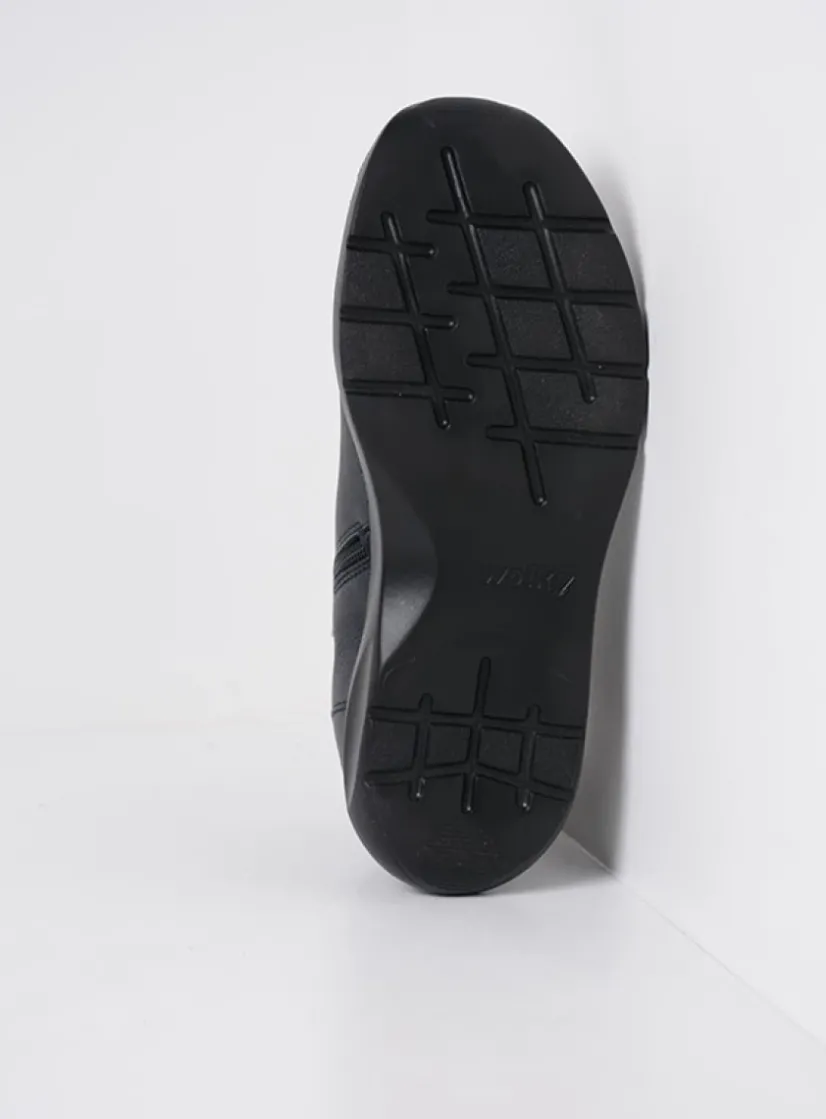 Wolky Lima - blauw leer<DAMES Hoge Veterschoenen|Wandelschoenen