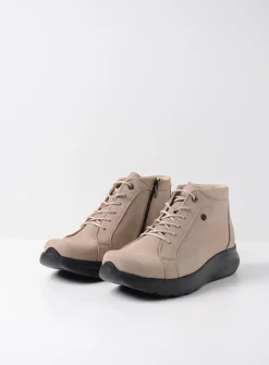 Wolky Lima - safari nubuck<DAMES Hoge Veterschoenen|Wandelschoenen