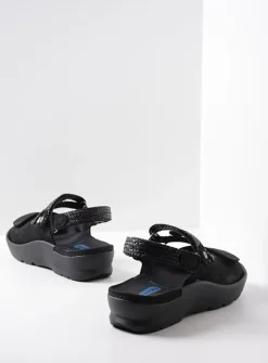 Wolky Lisse - zwart nubuck<DAMES Sandalen