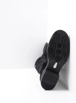 Wolky Longview - zwart suede<DAMES Veterlaarzen|Lange Laarzen