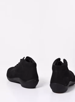 Wolky Louise - zwart nubuck<DAMES Lage Veterschoenen|Herfst/Winter