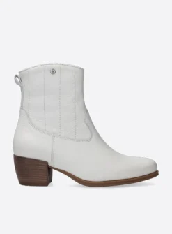 Wolky Lubbock HV - creme wit leer<DAMES Cowboylaarzen|Enkellaarsjes