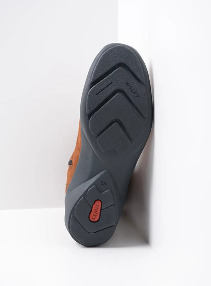 Wolky Luna - cognac nubuck<DAMES Halfhoge Laarzen|Herfst/Winter