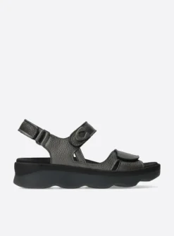 Wolky Medusa - antraciet leer<DAMES Sandalen