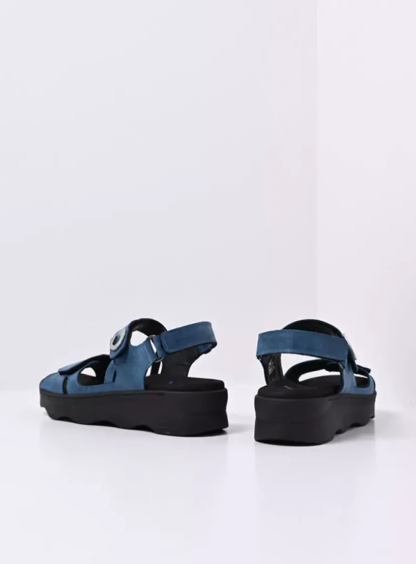 Wolky Medusa - blauw effectleer<DAMES Sandalen