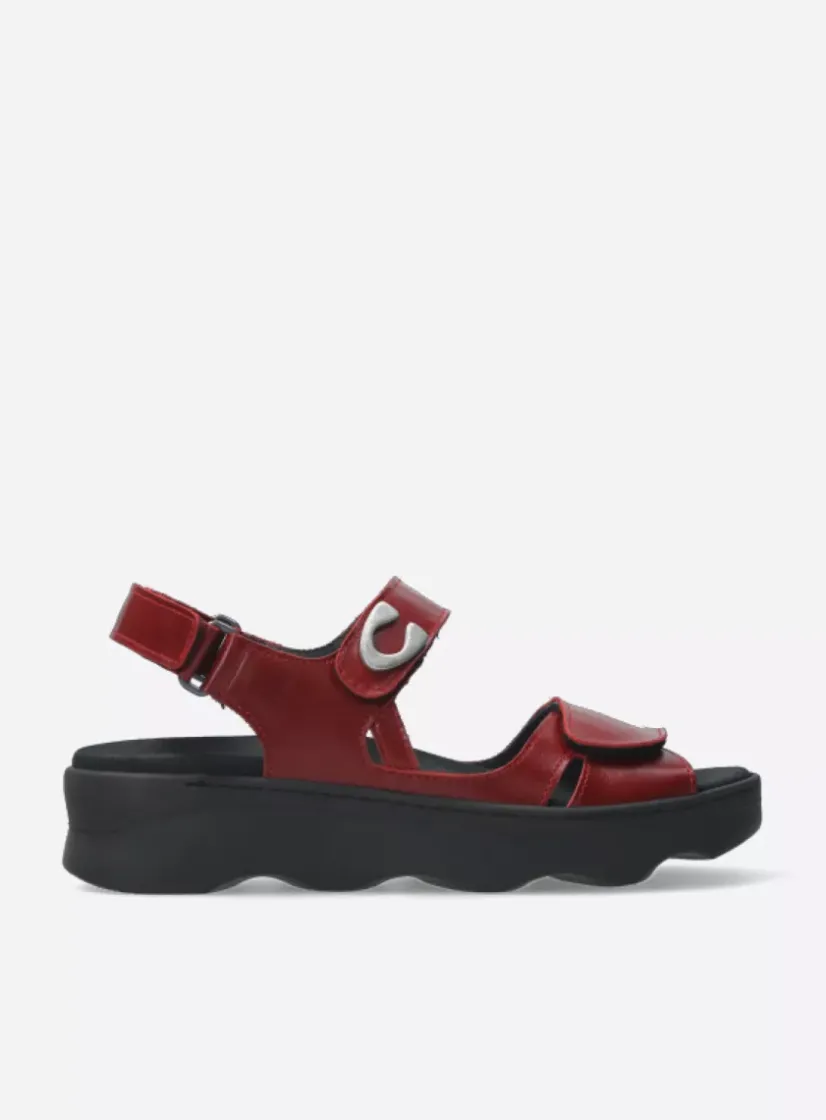 Wolky Medusa - bordeauxrood leer<DAMES Sandalen