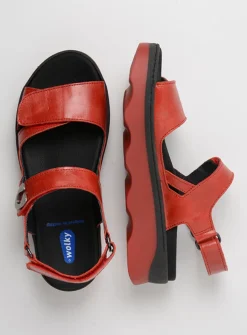 Wolky Medusa - rood leer<DAMES Sandalen