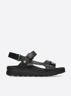 Wolky Mile - zwart leer<DAMES Sandalen