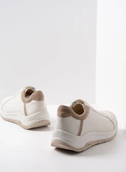 Wolky Milton - gebroken wit/safari nubuck<DAMES Lage Veterschoenen|Wandelschoenen