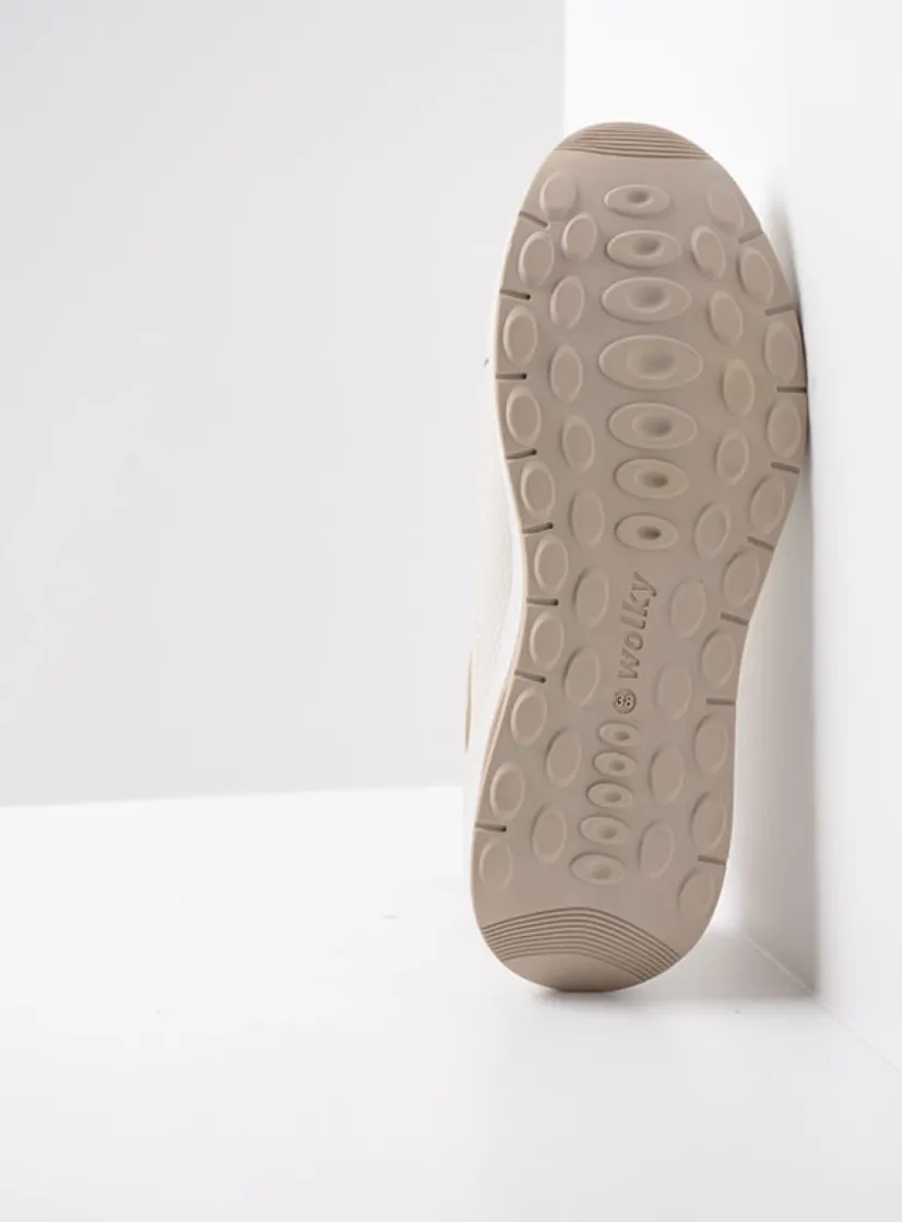 Wolky Milton - gebroken wit/safari nubuck<DAMES Lage Veterschoenen|Wandelschoenen